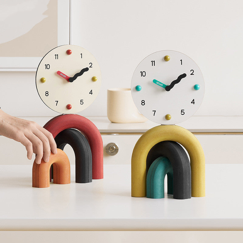 Colorful clock with a modern look