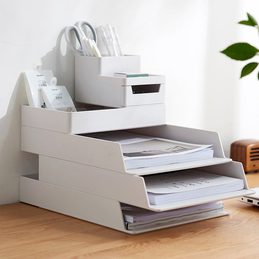 Multi-layered office desk file organizer