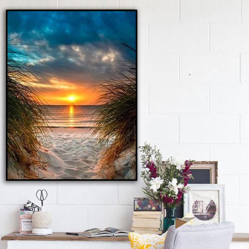 Wall print with beautiful seascape at sunset