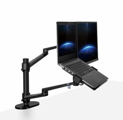 Multifunctional and ergonomic monitor & notebook bracket