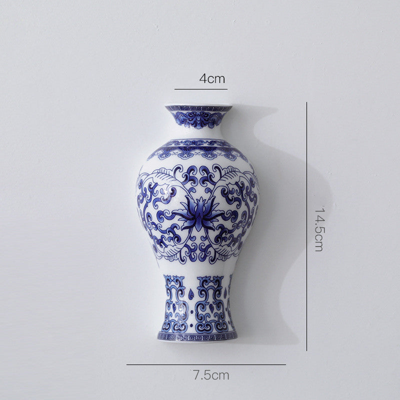 Decorative ceramic vase for the wall