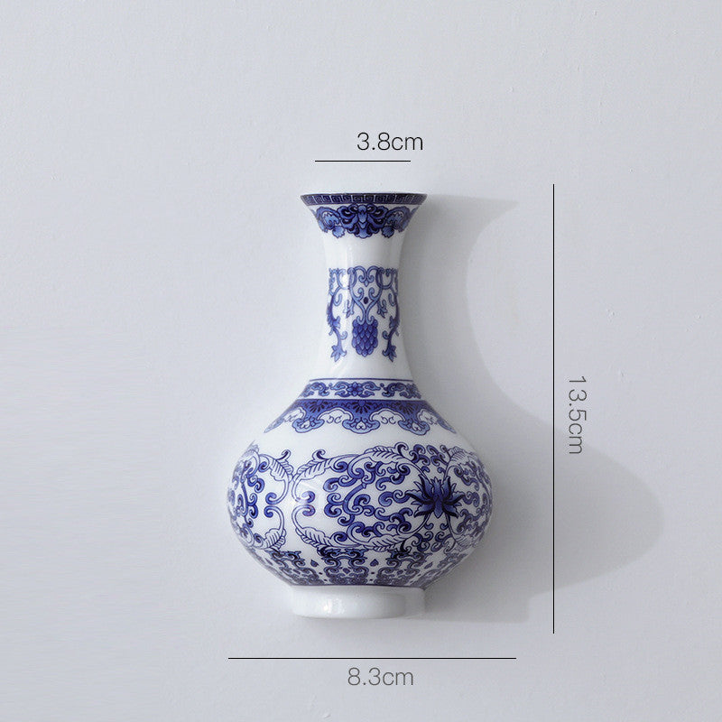 Decorative ceramic vase for the wall