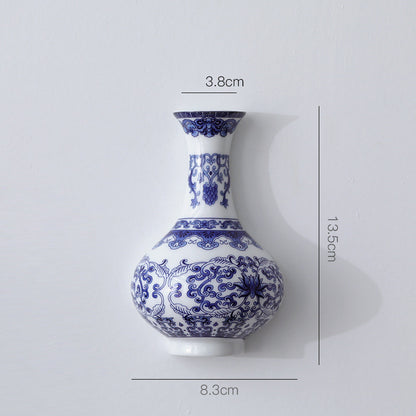 Decorative ceramic vase for the wall