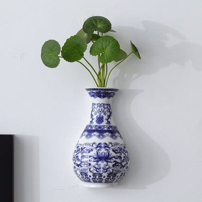 Decorative ceramic vase for the wall