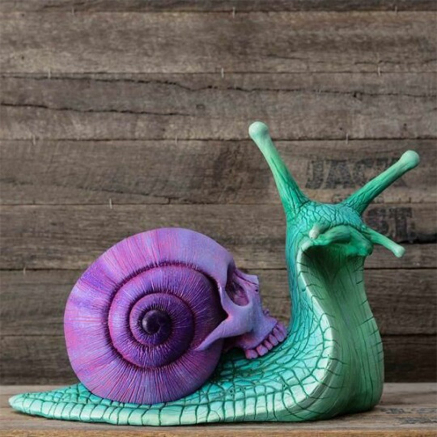 Gothic snail with a skull as casing