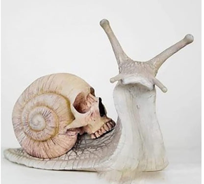 Gothic snail with a skull as casing