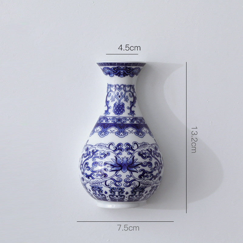 Decorative ceramic vase for the wall