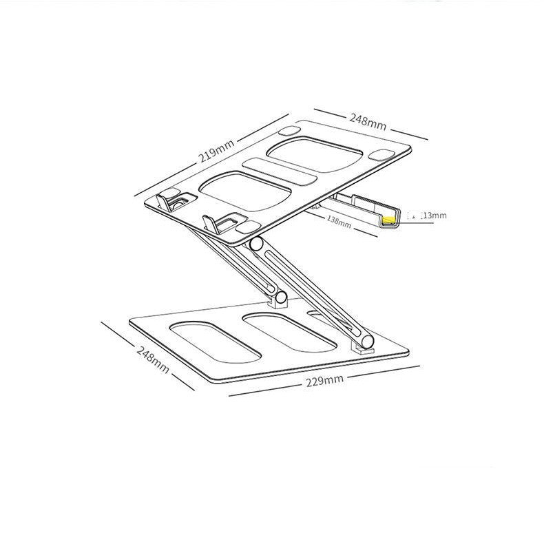 Adjustable laptop stand, aluminum