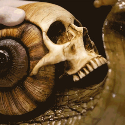 Gothic snail with a skull as casing