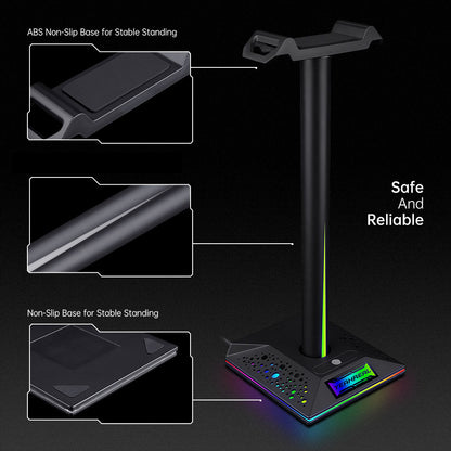 RGB headphone stand